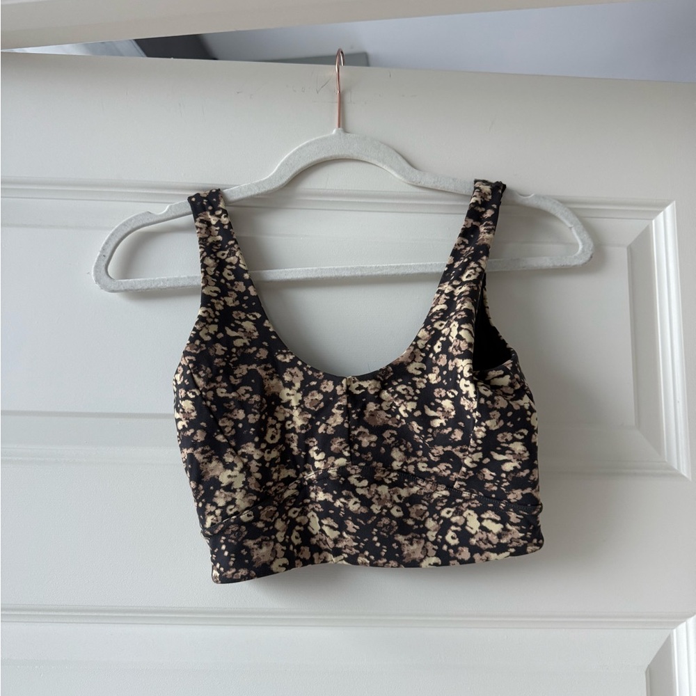 Varley Black and Cream Sports Bra